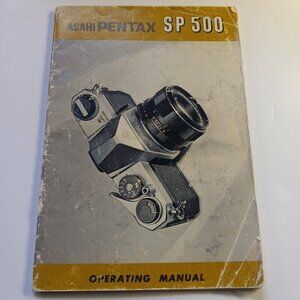 Asahi Pentax S P 500 Film Camera Operating Manual Original Vintage Copy